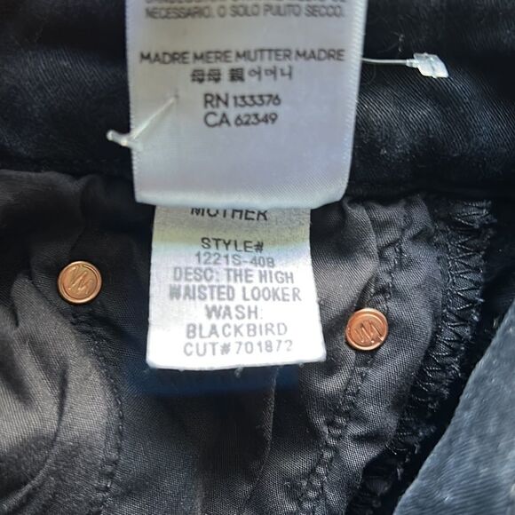 Mother High Waister Looker Blackbird Embroidered Star Jeans - Picture 10 of 12